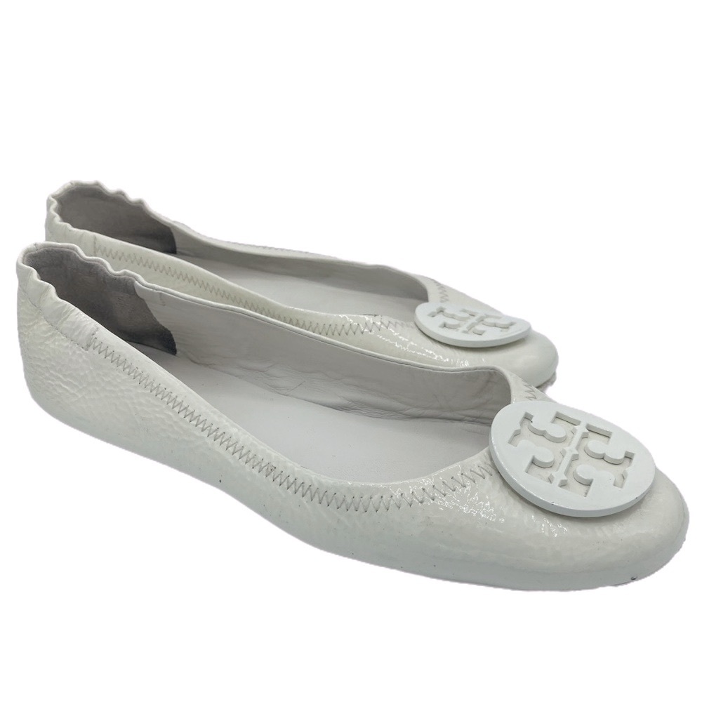 Tory Burch Minnie Travel Ballet Flats With Leather